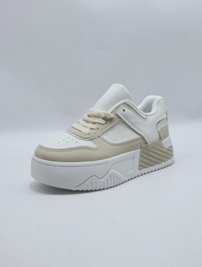 Buty sportowe damskie na płaskim (36-41) 6119 BEIGE