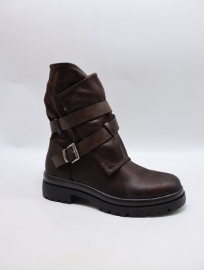 Botki damskie na płaskim (36-41) 5268 BROWN