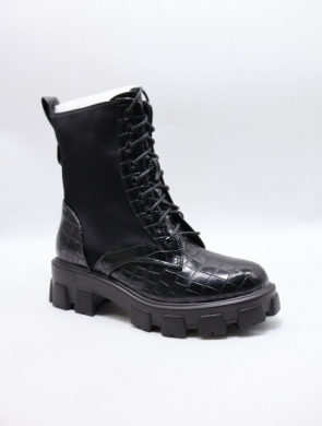 Botki damskie na płaskim (36-41) A128-A1 BLACK