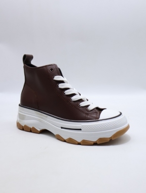 Trampki damskie na płaskim (36-41) BO-11 BROWN