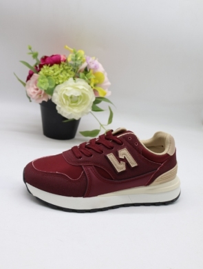 Buty sportowe damskie na płaskim (36-41) 24069 WINE