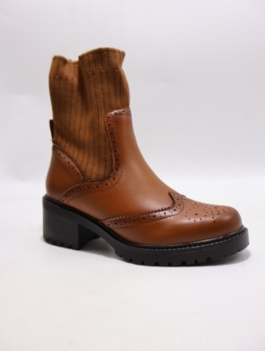 Botki damskie na obcasie (36-41) 1350 BROWN