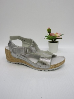 Sandały damskie na koturnie (36-41) 0110 SILVER