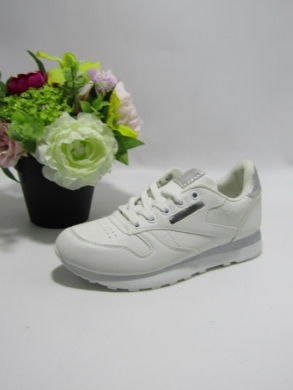 Buty sportowe damskie na płaskim (36-41) DD-308 WH/SILVER