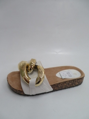 Klapki damskie na płaskim (36-41) 819-1 WHITE