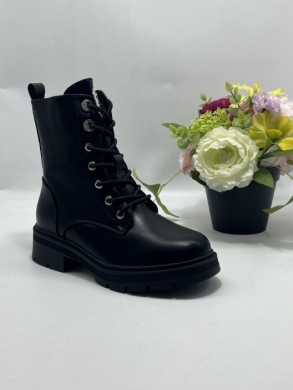 Botki damskie ocieplane na płaskim (36-41) 6072-1 BLACK