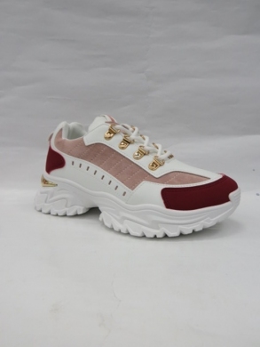 Sneakersy damskie niskie (36-41) AB998 PINK/WINE