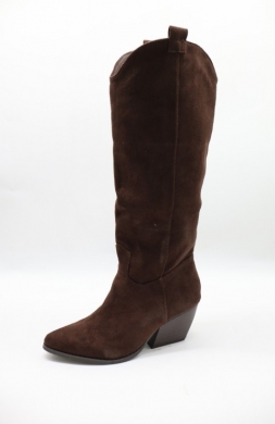 Kozaki damskie ocieplane na obcasie (36-41) E86901 BROWN