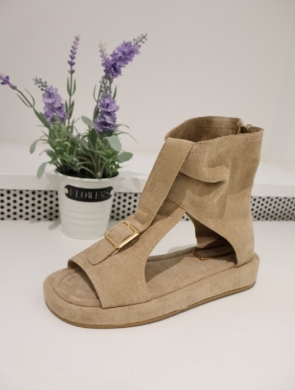 Sandały damskie na płaskim (36-41) NN624 KHAKI