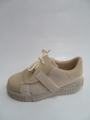 Buty sportowe damskie na płaskim (36-41) 2111-2 BEIGE