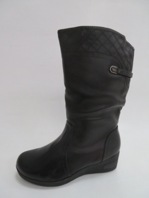 Kozaki damskie ocieplane na płaskim (36-41) 88330-73 BLACK
