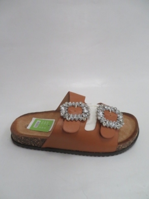 Klapki damskie na płaskim (36-41) 8051 KHAKI
