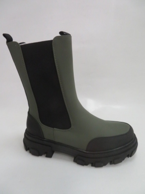 Botki damskie jesienne na płaskim (36-41) 6811 GREEN