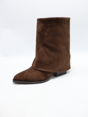 Kozaki damskie na obcasie (36-41) BM178 BROWN