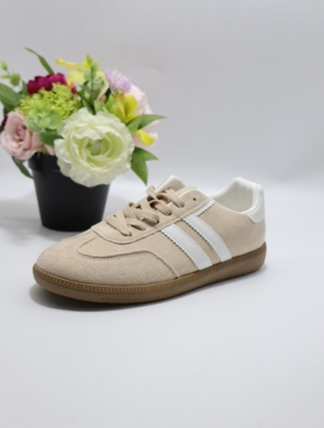 Buty sportowe damskie na płaskim (36-41) 6610 BEIGE