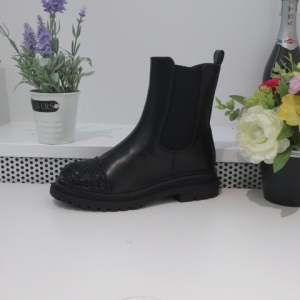 Botki damskie na płaskim (36-41) 5182-6A BLACK