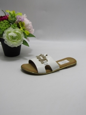 Klapki damskie na płaskim (36-41) DD212 WHITE