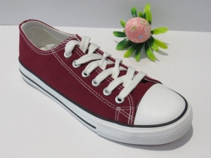 Trampki damskie na płaskim (36-41) LD8A07 WINE