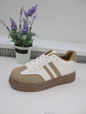 Buty sportowe damskie na płaskim (36-41) BL633 BEIGE