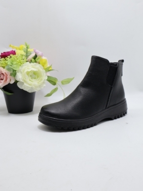 Botki damskie ocieplane na płaskim (36-41) W11-3 BLACK