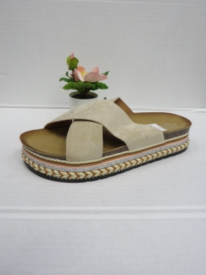 Klapki damskie na koturnie (36-41) 202-1 BEIGE
