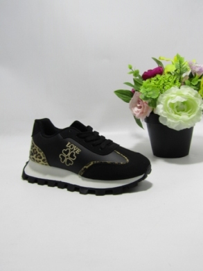 Buty sportowe damskie na płaskim (36-41) YH56 BLACK