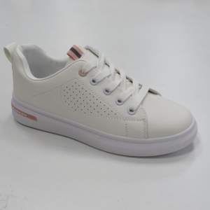 Buty sportowe damskie na płaskim (36-41) 6020 WHITE/PINK