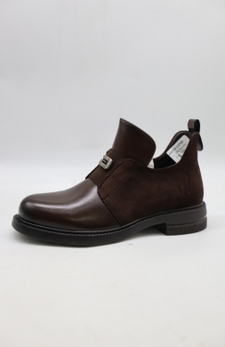 Botki damskie ocieplane na płaskim (36-41) YCC-190 BROWN