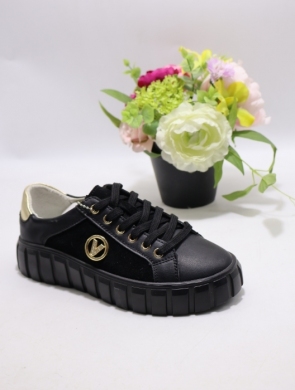Buty sportowe damskie na płaskim (36-41) TH005 SKO BLACK