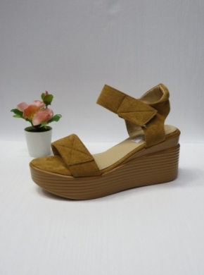 Sandały damskie na koturnie (36-41) B-9051 CAMEL