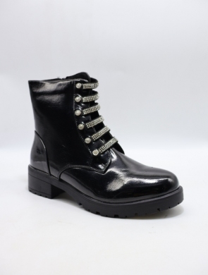 Botki damskie ocieplane na płaskim (36-41) SG357 BLACK
