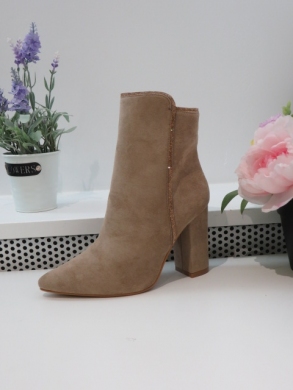 Kozaki damskie na obcasie (36-41) 9536A KHAKI