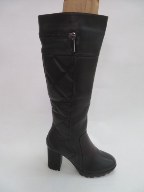 Kozaki damskie ocieplane na obcasie (36-41) X-9020-6 BLACK