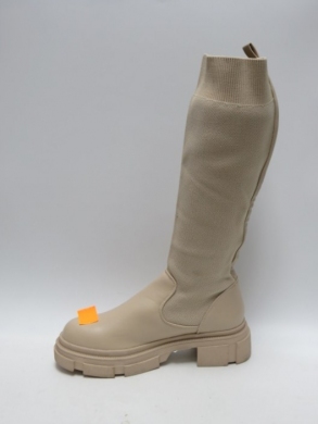 Kozaki damskie na płaskim (36-41) 888-30 BEIGE