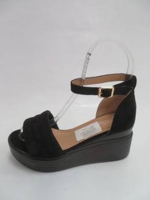 Sandały damskie na koturnie (36-41) 0-36 BLACK