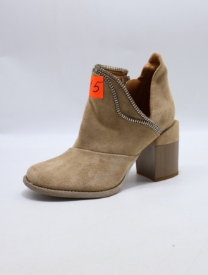 Botki damskie na obcasie (36-41) A5713-63 KHAKI