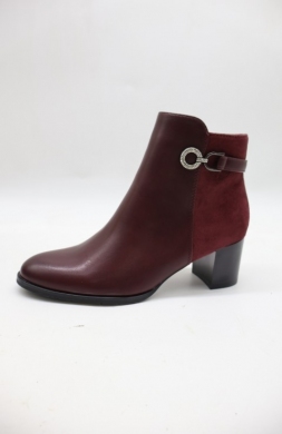 Botki damskie ocieplane na obcasie (36-41) 581 WINE