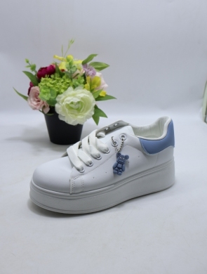 Buty sportowe damskie na płaskim (36-41) 1691 WH/BLUE