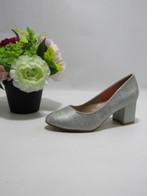 Czółenki damskie na obcasie (36-41) O-605 SILVER