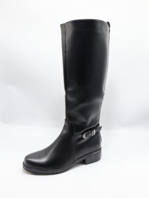 Kozaki damskie ocieplane na płaskim (36-41) K6368-1 BLACK