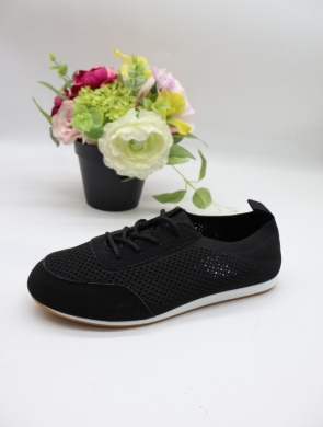 Buty sportowe damskie na płaskim (36-41) 6548 BLACK