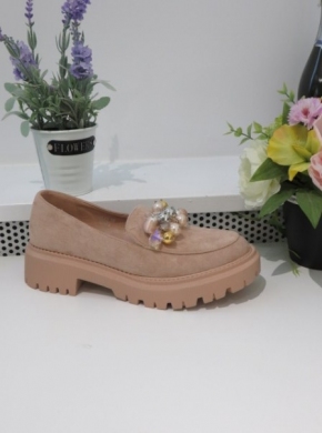 Mokasyny damskie na płaskim (36-41) CH845 KHAKI