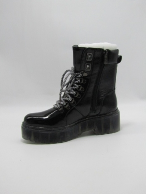 Botki damskie ocieplane na płaskim (36-41) D19-7813-2 BLACK