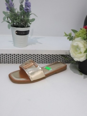 Klapki damskie na płaskim (36-41) F318 GOLD