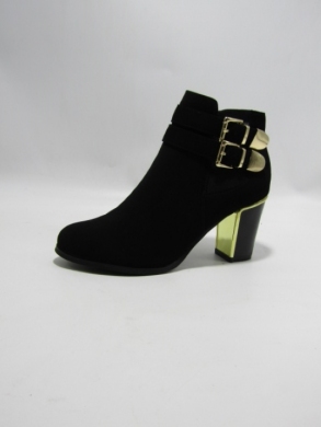 Botki damskie ocieplane na obcasie (36-41) 7805 BLACK