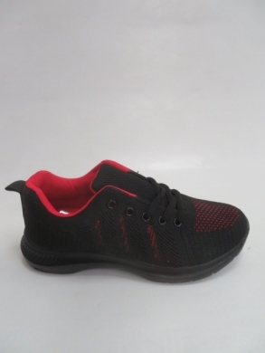 Buty sportowe damskie na płaskim (37-42) JX2115 BLACK/RED