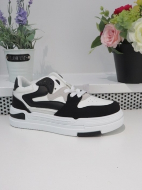 Buty sportowe damskie na płaskim (36-41) 2268 BLACK/WHITE
