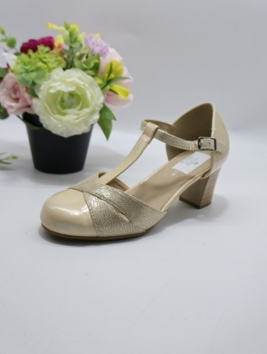 Sandały damskie na obcasie (36-41) J-261 BEIGE