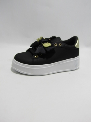 Buty sportowe damskie na płaskim (36-41) W220 BL/GOLD