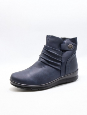 Botki damskie ocieplane na płaskim (37-42) CK225-02 BLUE
